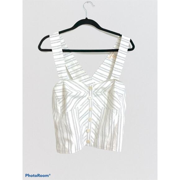 NEW Rebecca Taylor Sleeveless Striped Corset Top - Picture 4 of 9